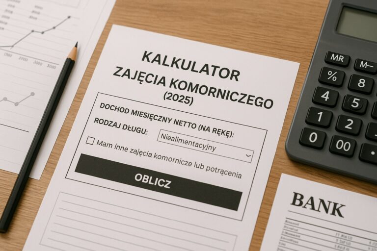 Jak obliczyć zajęcie komornicze kalkulator